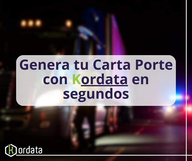 Anuncio actual de Kordata sobre Carta Porte